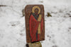 Carved Wood Saint Wall Hanging
