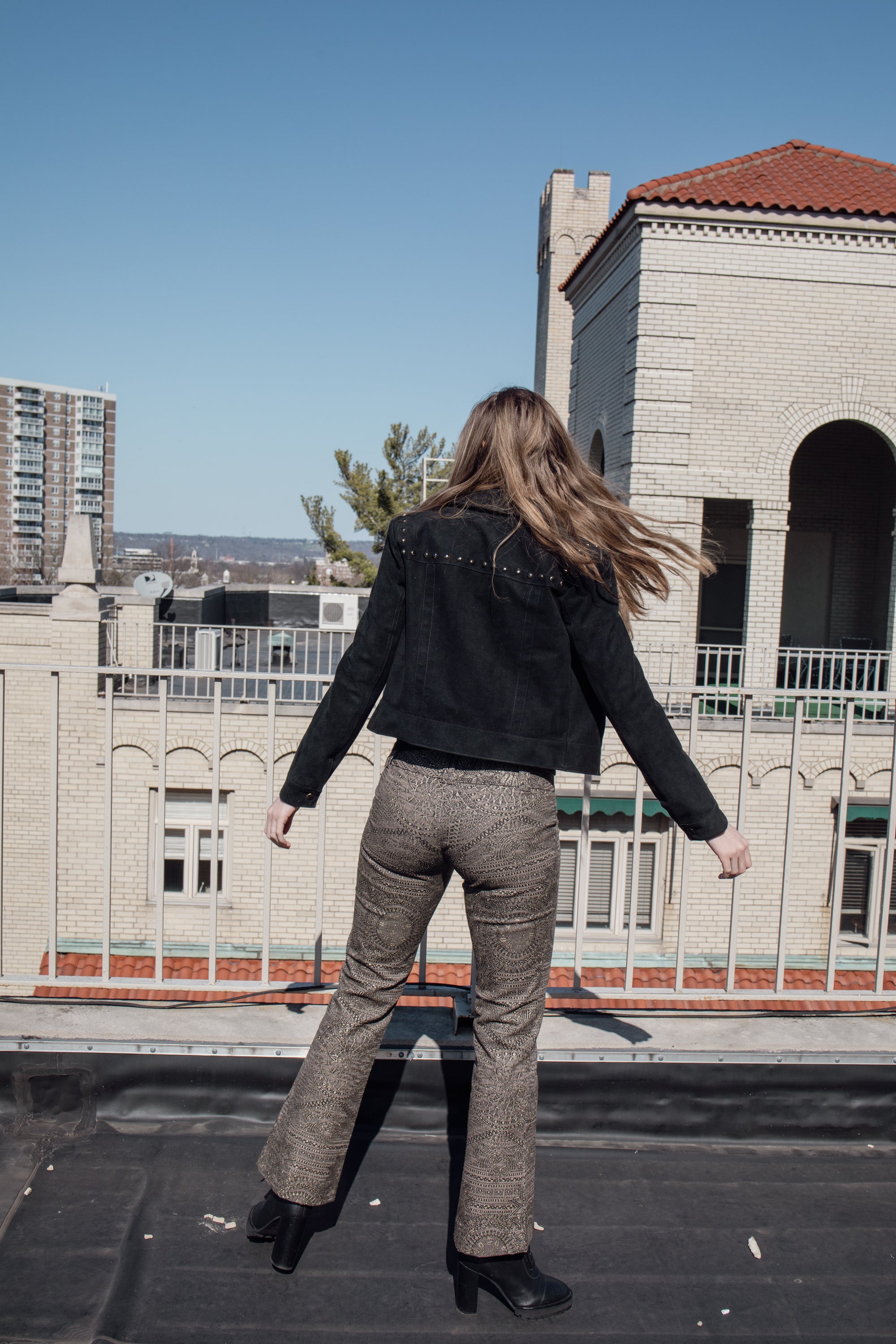Faux Suede Studded Jacket
