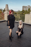 Black Lace Bell Sleeve Dress
