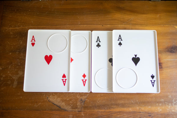 Vintage Deck of Card Drink Holders/Plates