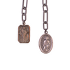 Upcycled Religious Medal Dangle Earrings