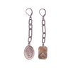 Upcycled Religious Medal Dangle Earrings
