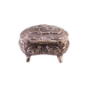 Silver Tone Heart Jewelry Box