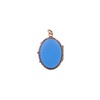Antique Blue Enamel Floral Locket