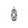 Sterling Floral Pearl Pendant